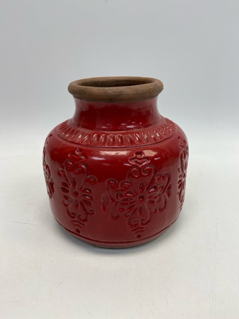 Napa Home and Garden Dark Red Terra Cotta Vase