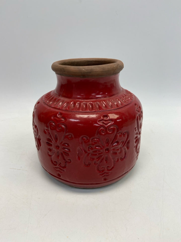 Napa Home and Garden Dark Red Terra Cotta Vase