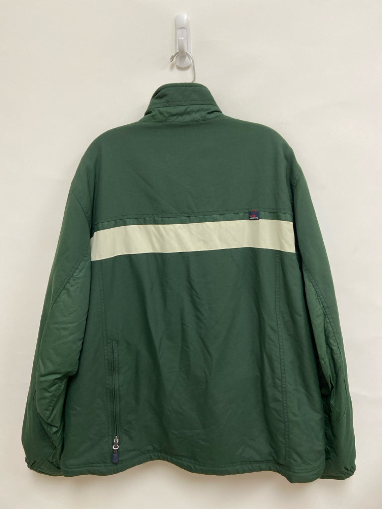 Abercrombie &amp; Fitch Size L Dark Green Zip Down Fleece Lined Men&