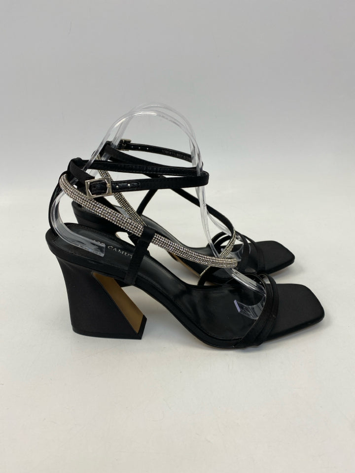 VINCE CAMUTO  Size 10 Black Clear Rhinestone(s) Sandals