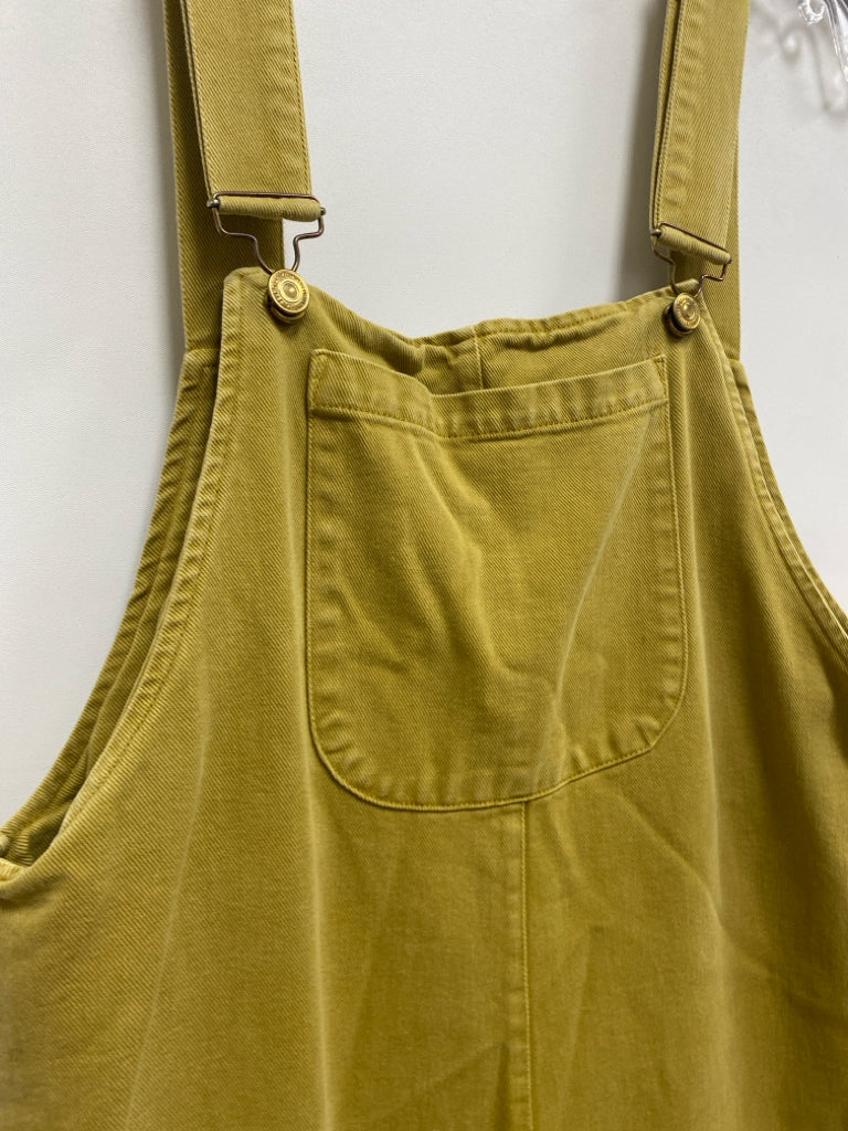 Zara Size M Dark Gold Wide Leg Denim Ladies Overalls