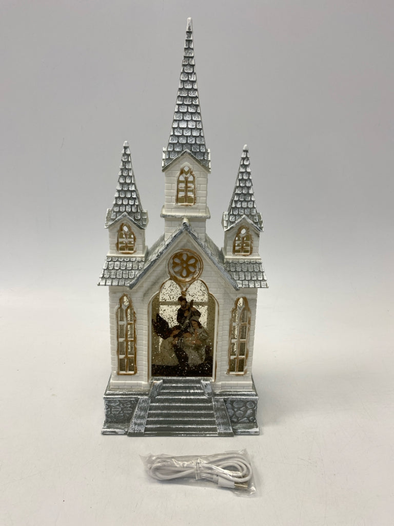 RAZ Imports Silver White Lit Christmas