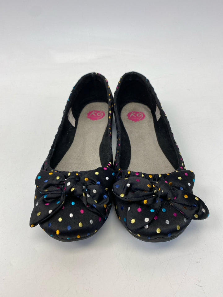 Rocket Dogs  Size 10 Black Multi-Color Polka Dot Flats