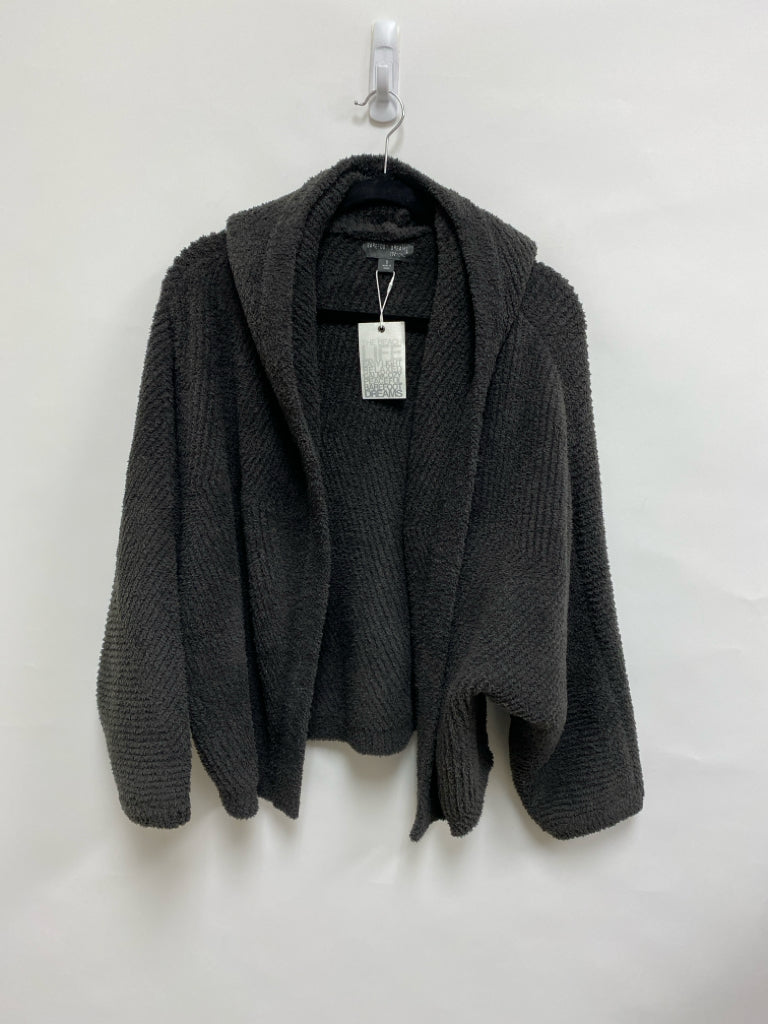 Barefoot Dreams Size S Charcoal Hooded Drape Ladies Sweater