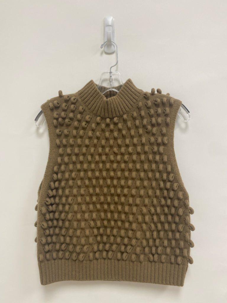 Size S Beige Texture Sleeveless Ladies Sweater