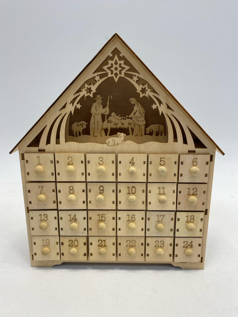 Natural Nativity Wood Christmas