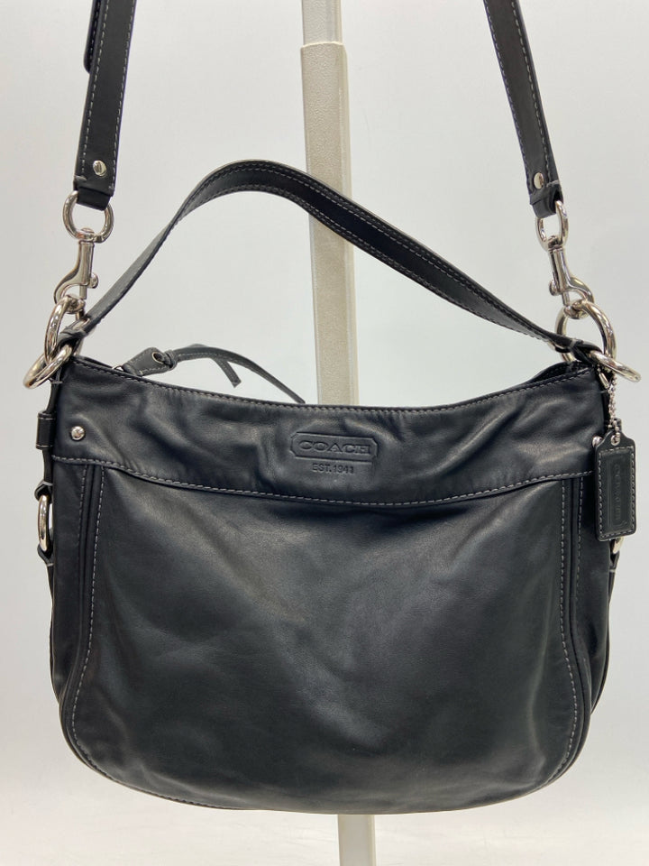 Coach Vintage Zoe Hobo Black Handbag 14707