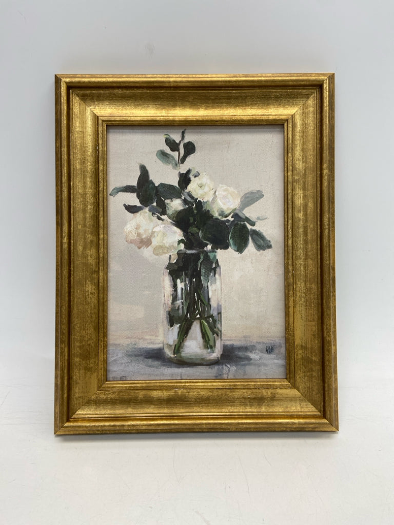 White/Blue Framed Art