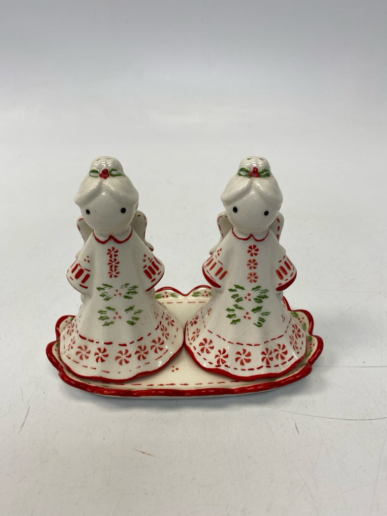 Temp-tations White Red Angel Ceramic Christmas