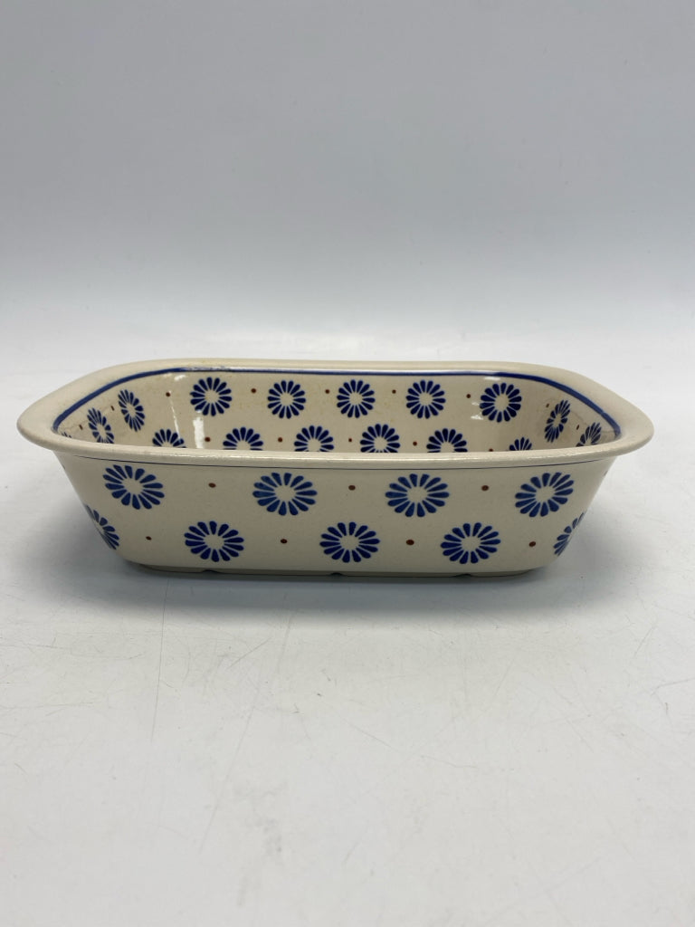 Boleslawiec Cream Blue Flowers Bowl(s)
