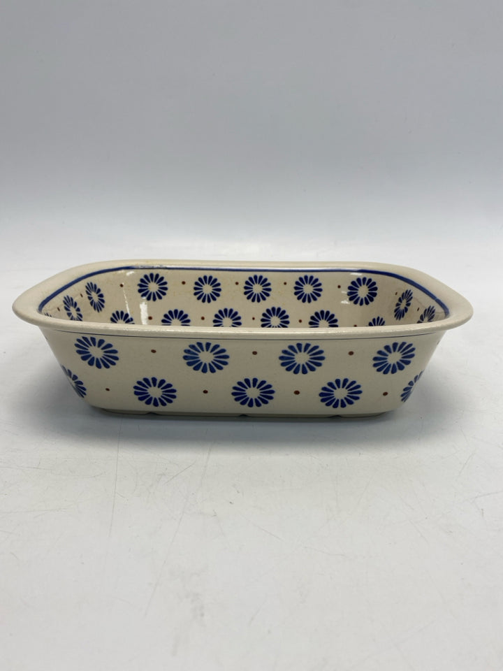 Boleslawiec Cream Blue Flowers Bowl(s)