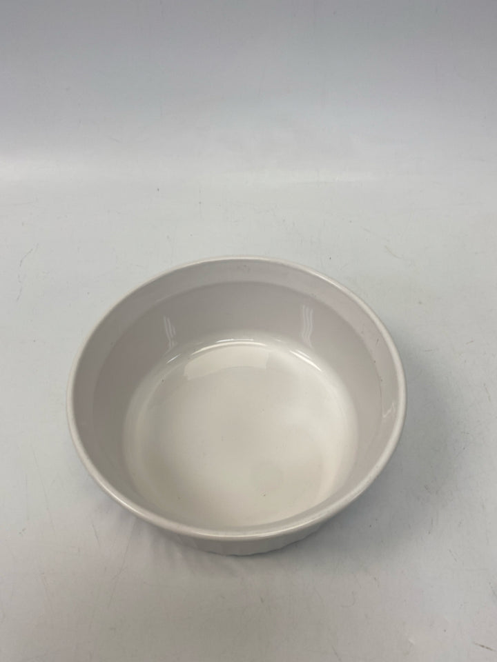 Corningware White Ribbed Ceramic Bakeware