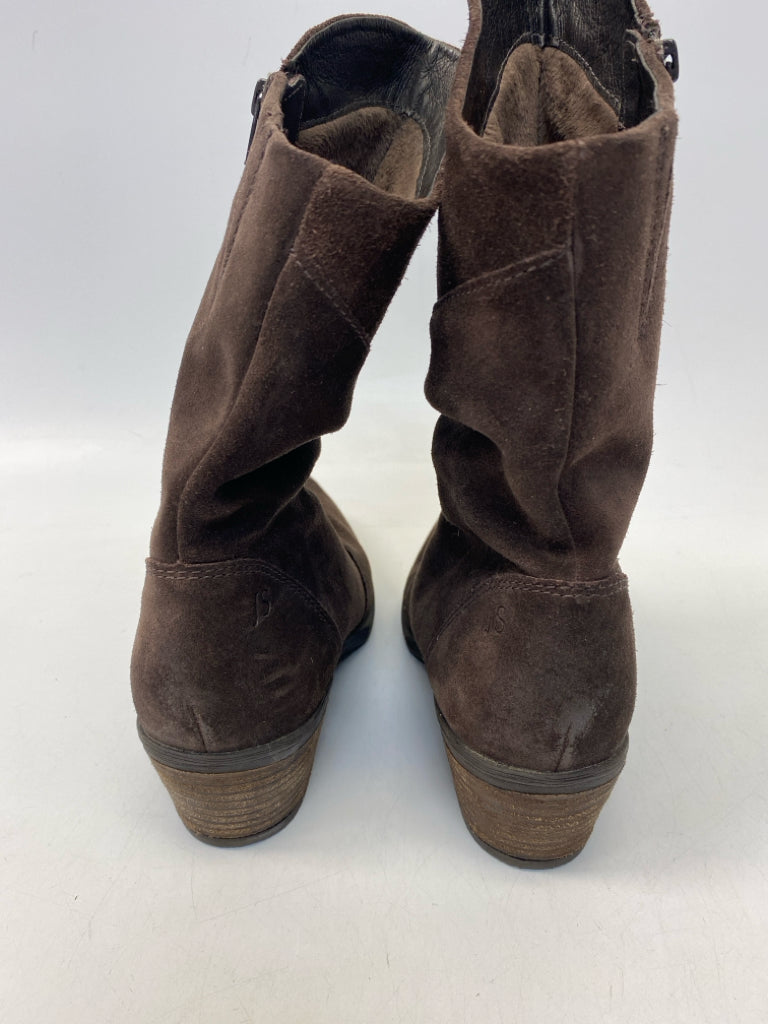 Josef Seibel US Shoe Size 9 Brown Side Zipper Suede Boots