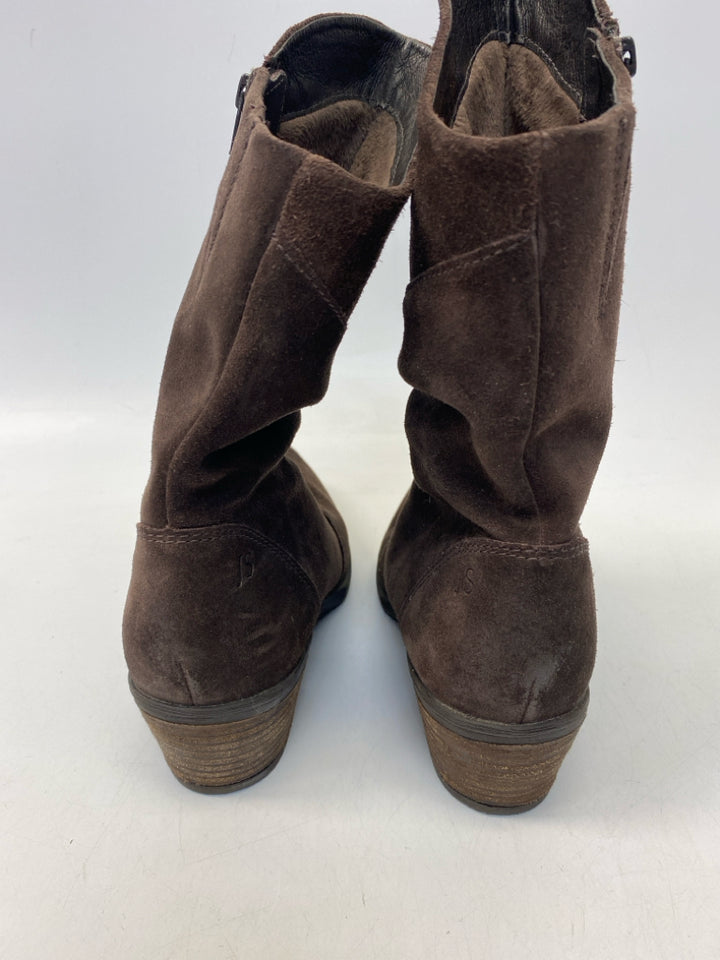 Josef Seibel US Shoe Size 9 Brown Side Zipper Suede Boots