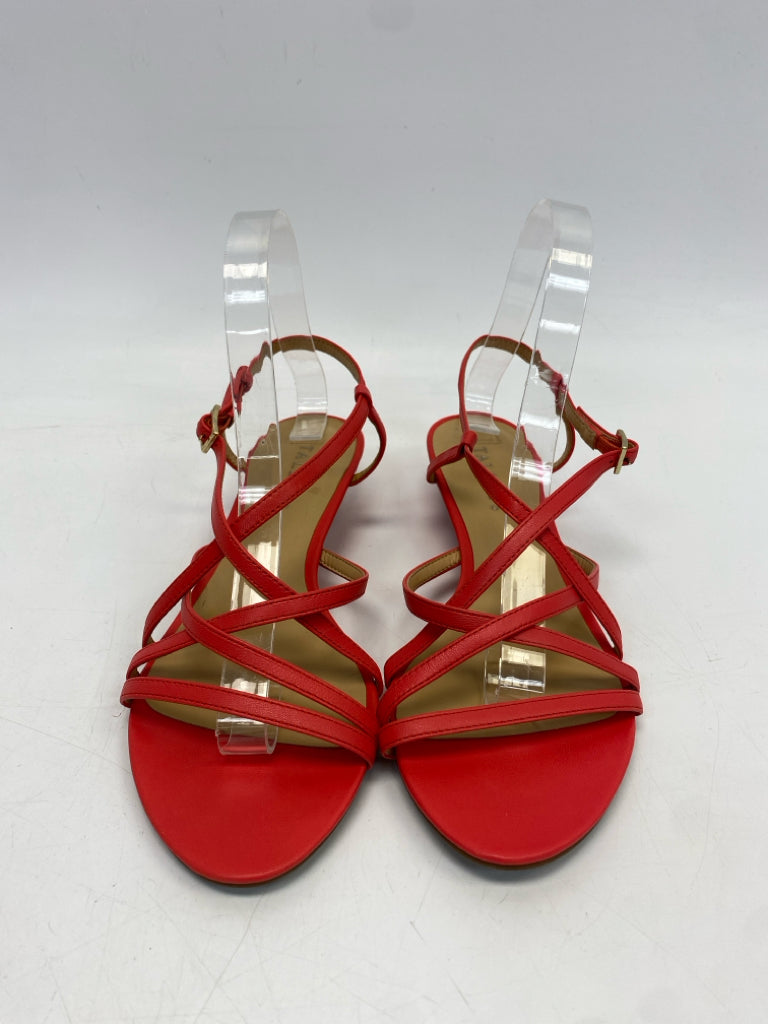 Talbots  Size 7 Dark Coral Crisscross Sandals