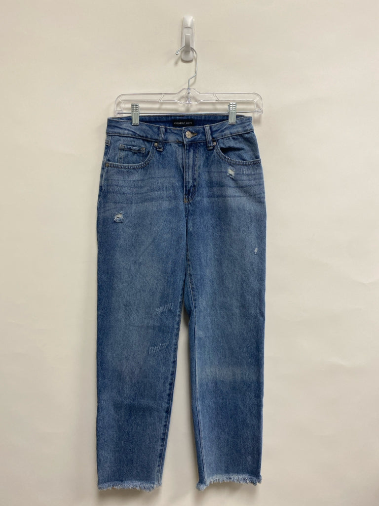 SINCERELY JULES Size 3 Faded Blue Distressed Ladies Jeans