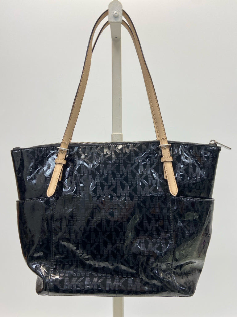 Michael Kors Black Signature Patent Handbag