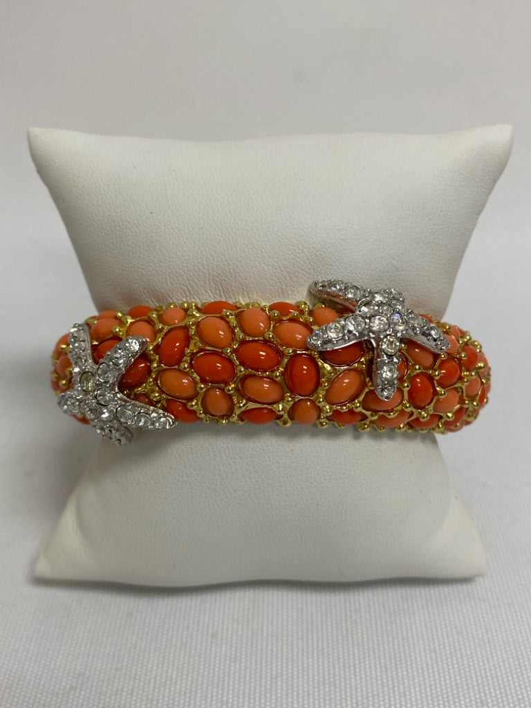 Kenneth Jay Lane Coral Gold Color Starfish Bracelet