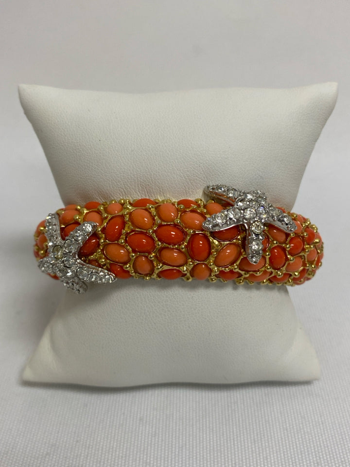 Kenneth Jay Lane Coral Gold Color Starfish Bracelet