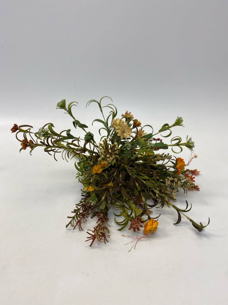 Brown/Cream Orange/Green Floral Arrangement