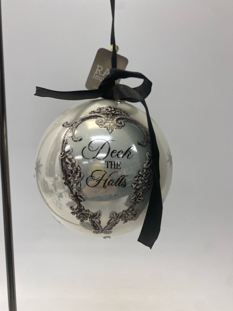 Silver Black Words Christmas