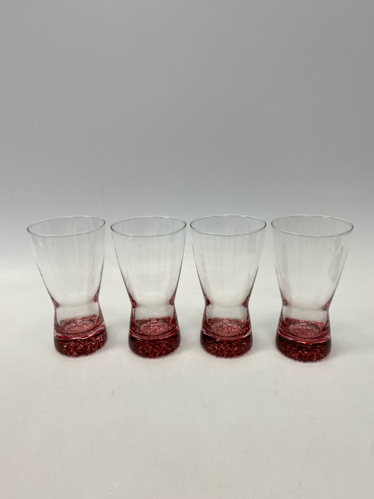 Clear Red Glassware
