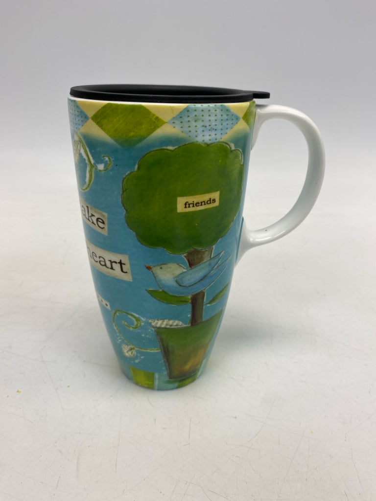 Blue Green Ceramic Coffee Mug