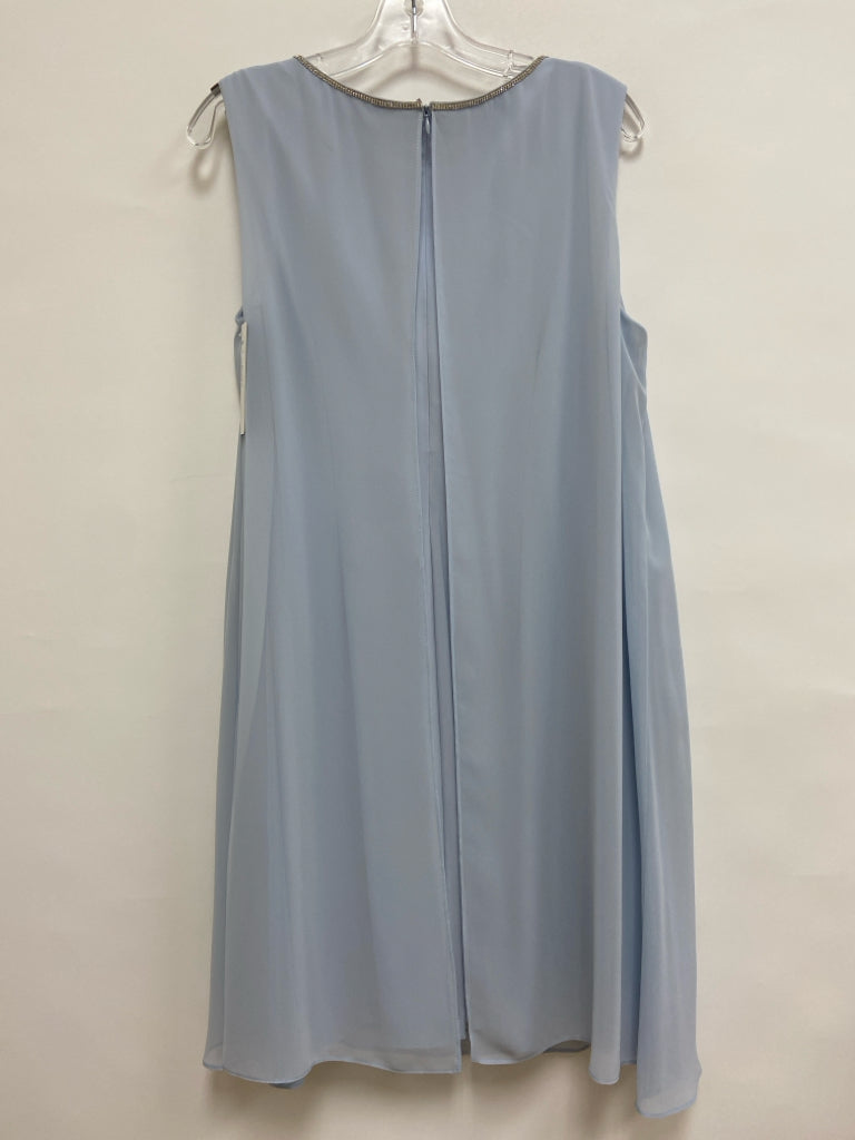 NWT Frank Lyman Size 14 Pale Blue Rhinestone Sleeveless Ladies Formal Dress