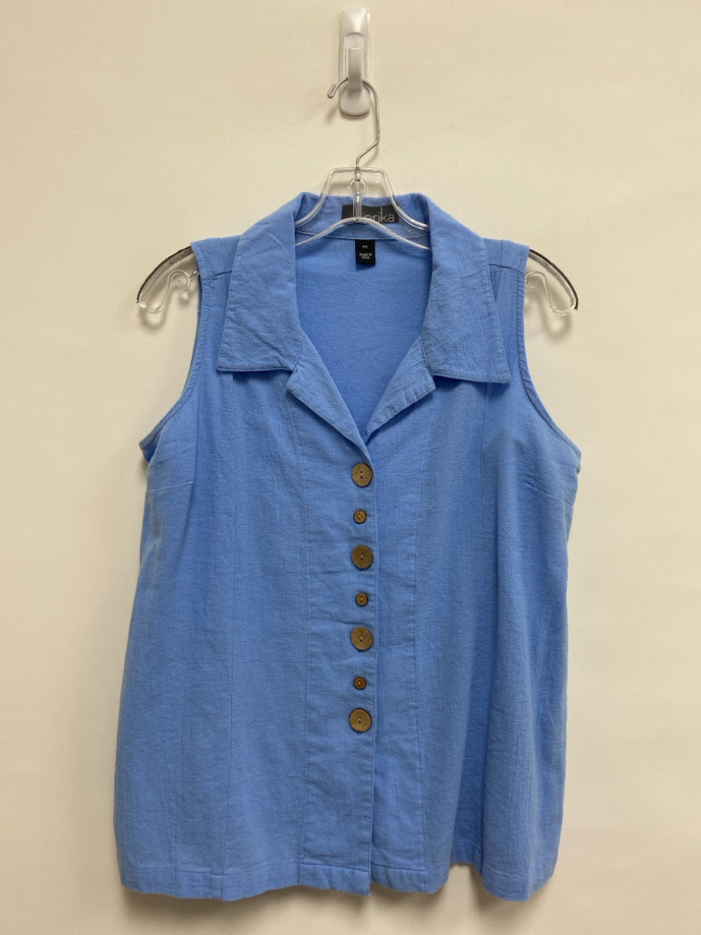 Size M Light Blue Sleeveless Ladies Top