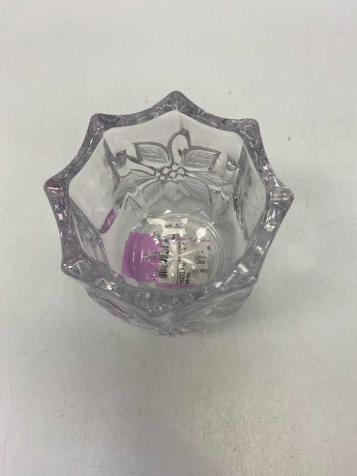 Clear Poinsettia Glass Christmas