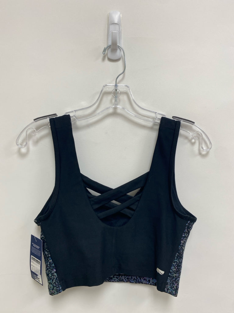 NWT Marika Size M Black Iridescent Dots Athletic  Bra