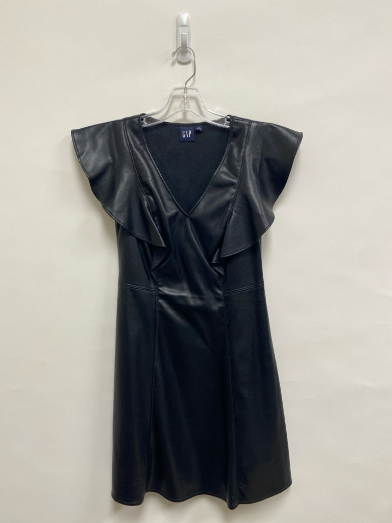 Gap Size 4P Black Ruffles Sleeveless Petite Dress