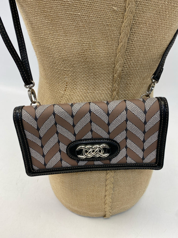 Brighton Black Cream/Bronze Print Crossbody