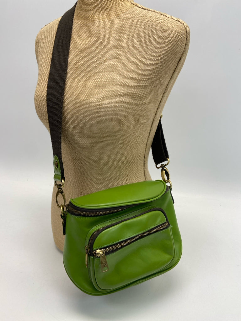 Patricia Nash Green Dark Brown Crossbody