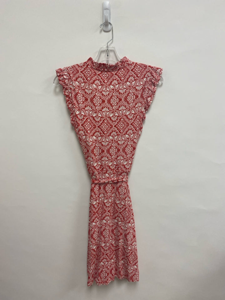 NWT Boden Size 10 Red White Floral Sleeveless Ladies Dress