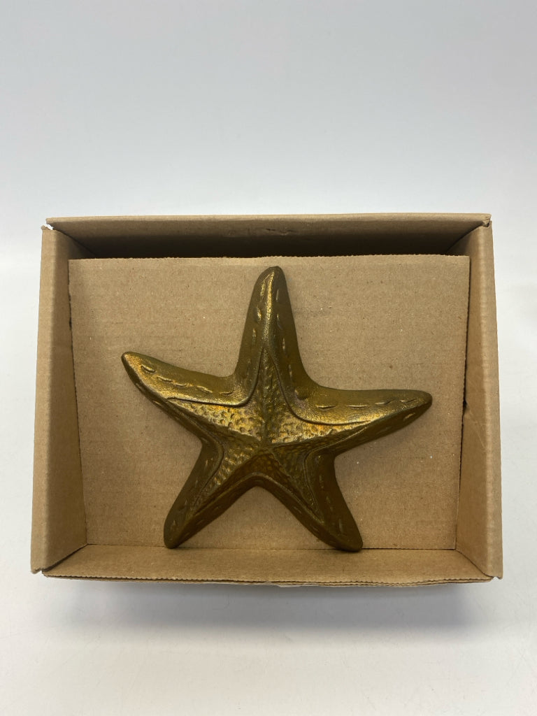 Dark Gold Starfish Cast Iron Wall Hanging