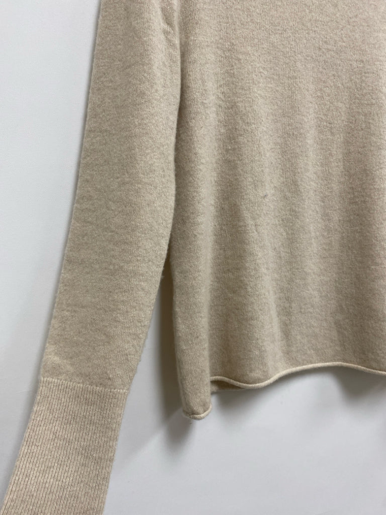 M.M.LAFLEUR Size S Khaki Turtleneck Cashmere Ladies Sweater