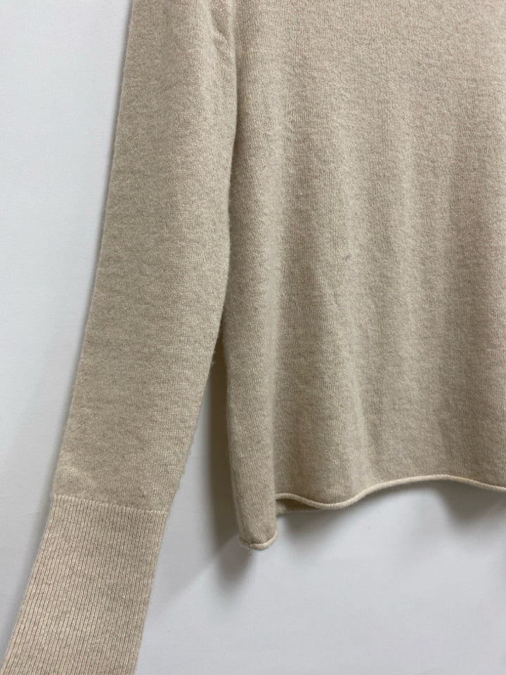 M.M.LAFLEUR Size S Khaki Turtleneck Cashmere Ladies Sweater