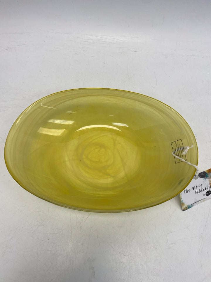 NWT Chartreuse Frosted Swirl Glass Bowl(s)