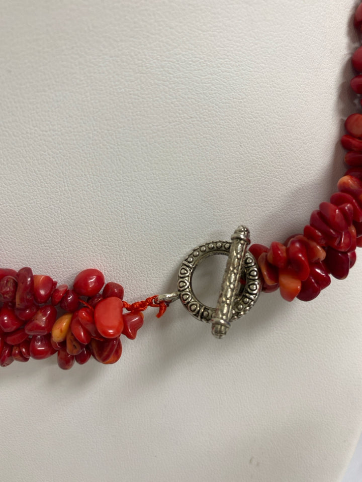 Red 23 Twisted Necklace