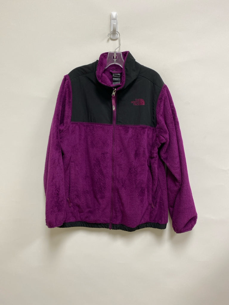 North Face SIZE 18 Black Purple Zip Down Girl&