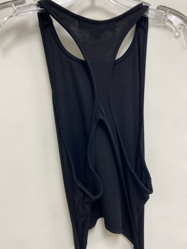 FP Beach Size S Black Ribbed Sleeveless Ladies Dress