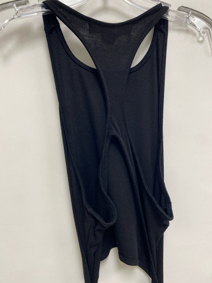 FP Beach Size S Black Ribbed Sleeveless Ladies Dress