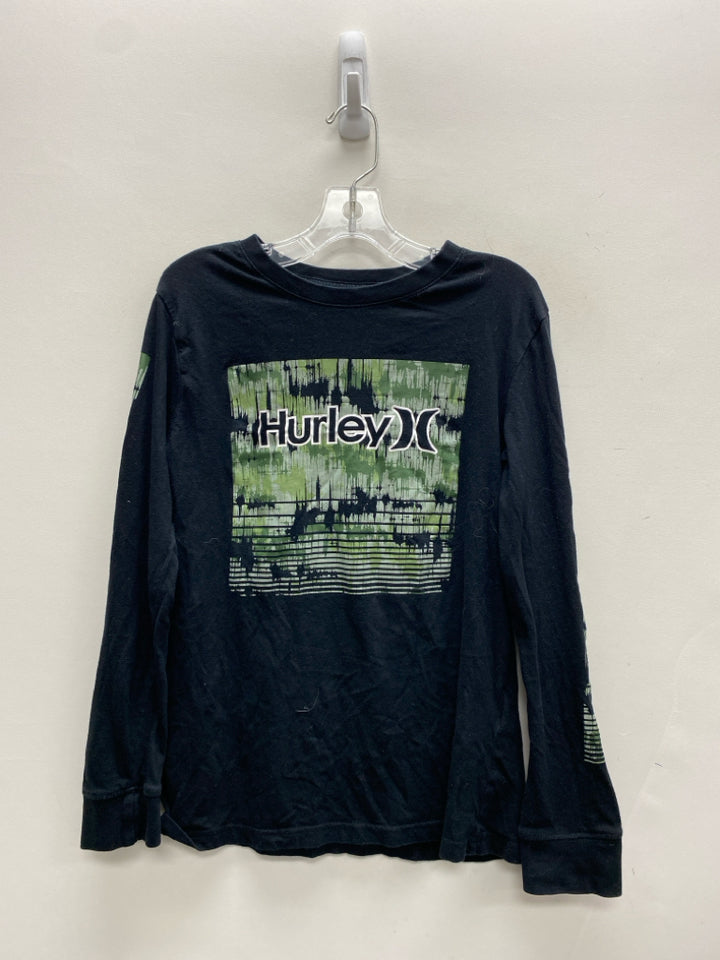 Hurley SIZE 12/13 Black Green Logo Boy&