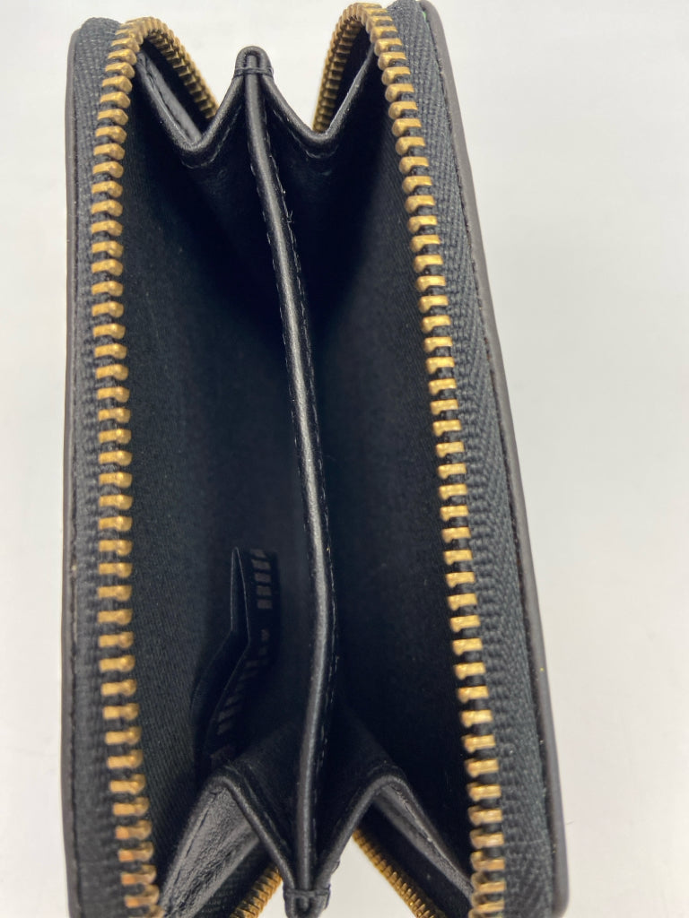 Fossil Black Multi-Color Beaded Leather Wallet
