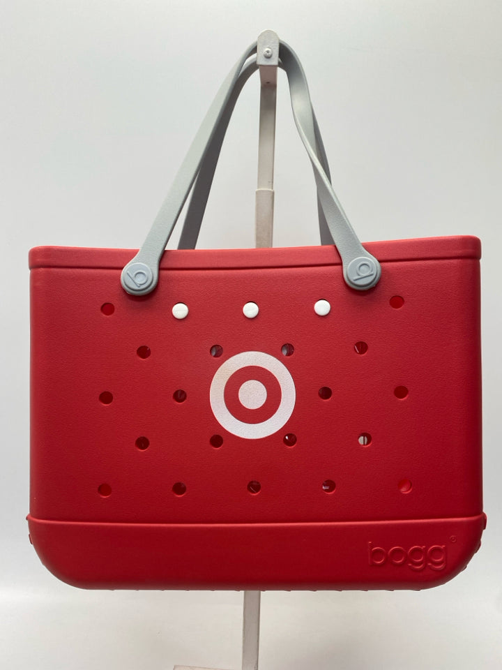 Bogg Bag Red Gray Tote Bag