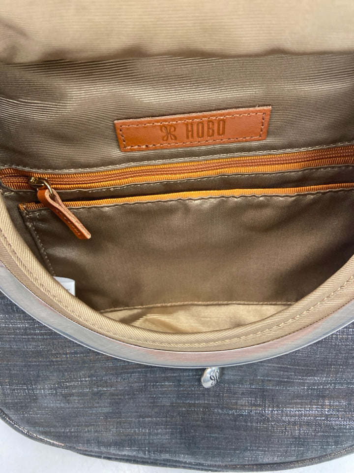 Hobo Dark Gray Copper/Silver Metallic Handbag