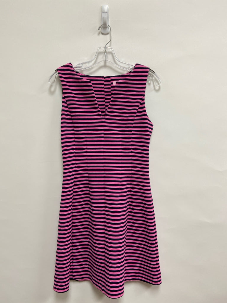LILLY PULITZER Size S Navy/Pink Stripes Sleeveless Ladies Dress