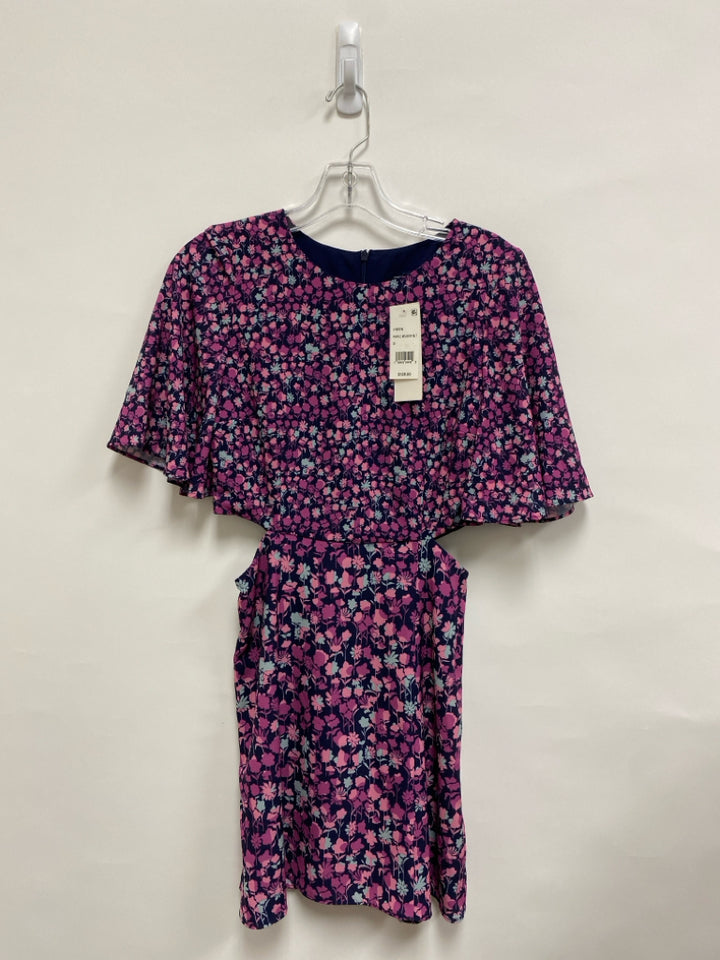 NWT French Connection Size 0 Navy Purple/Blue Floral Ladies Dress