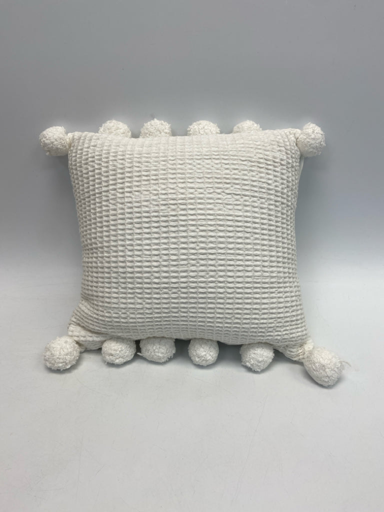 Waverly White Waffle Pillow